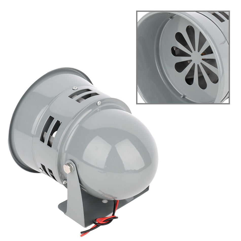 3inch Gray Vintage Compact Automotive Air Raid Siren Horn Alarm Car Truck 12 Volt
