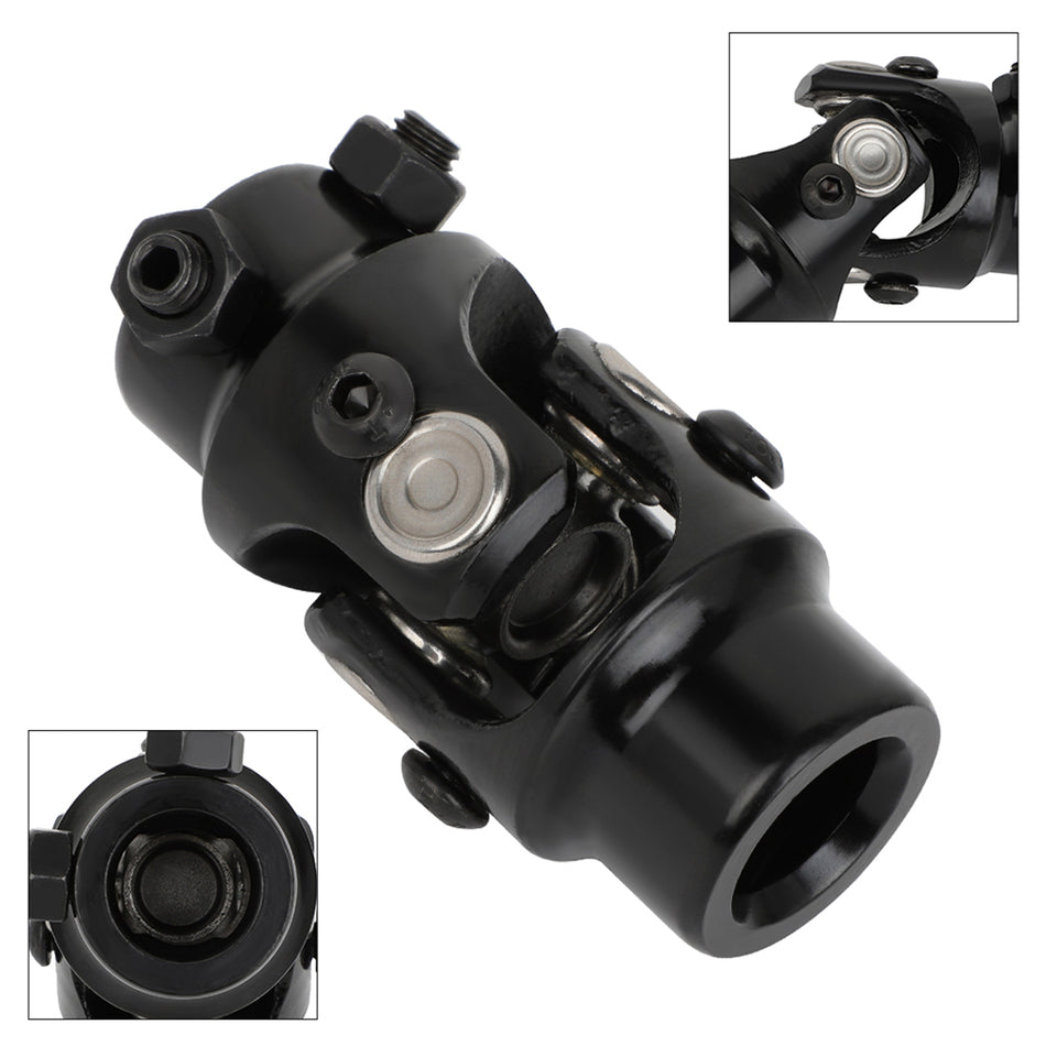3/4 inch DD x 3/4 inch Round Black Steering Shaft U Joint Universal