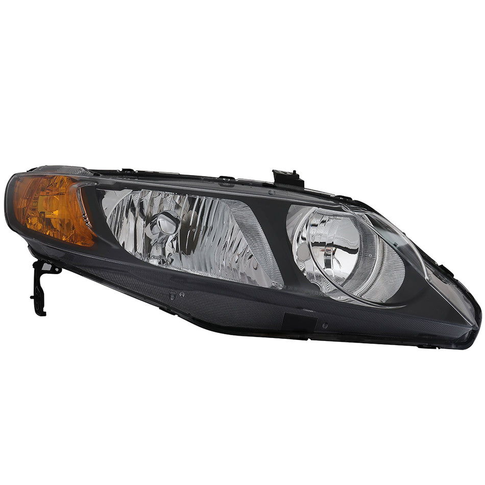 2006-2011 Honda Civic Headlight Assembly Driver and Passenger Side Black Housing