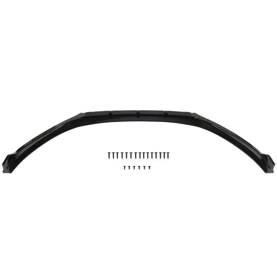 2017-2018 Hyundai Elantra Glossy Black Front Bumper Lip Spoiler Splitter - 3PCS