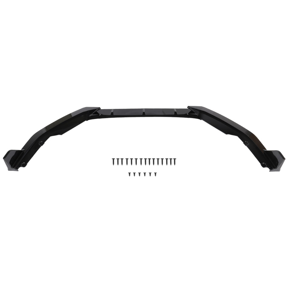 2020 2021 Nissan Sentra Glossy Black Front Bumper Lip Spoiler Splitter-3PC