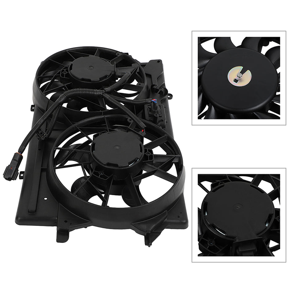 Electric Radiator Condenser Cooling Fan Assembly For 2003-2004 Ford Focus