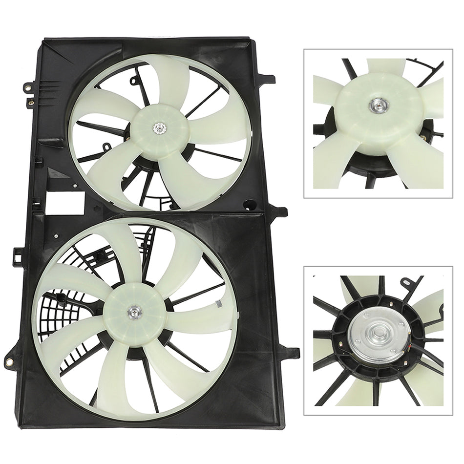 Radiator Condenser Cooling Fan Assembly For 2011 2012 2013-2016 Toyota Sienna