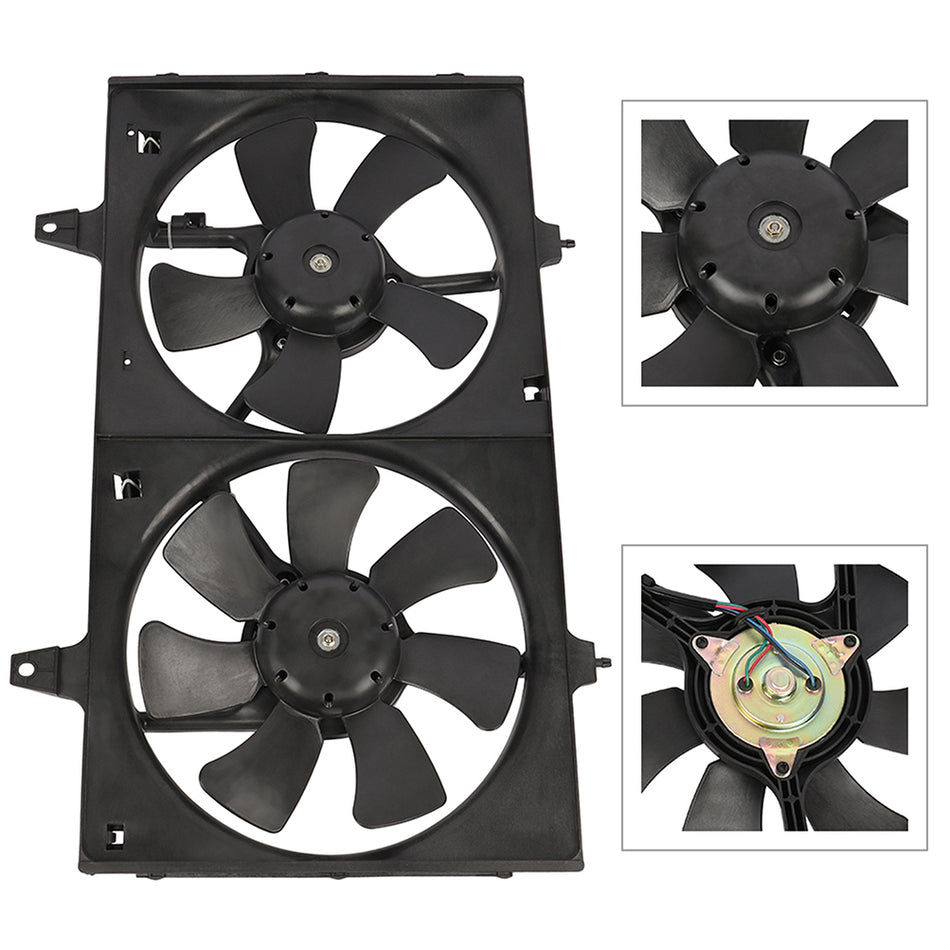 Radiator Condenser Cooling Fan Assembly For 1995 1996 1997-1999 Nissan Maxima
