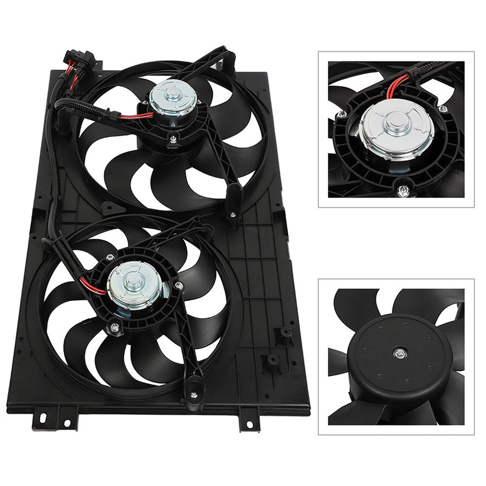 Dual Radiator Cooling Fan For Audi TT Quattro Volkswagen Golf Jetta 620-799