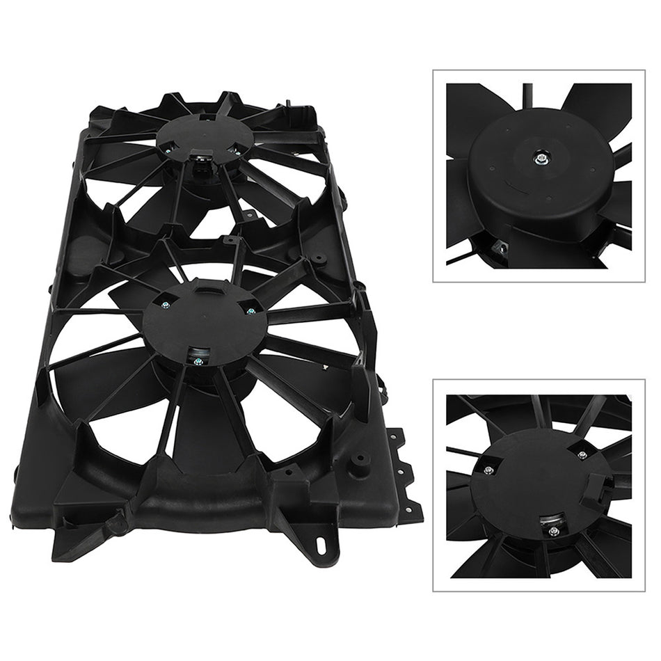 Radiator Condenser Cooling Fan Assembly For 2010 2011 2012 2013 2014 Ford F-150