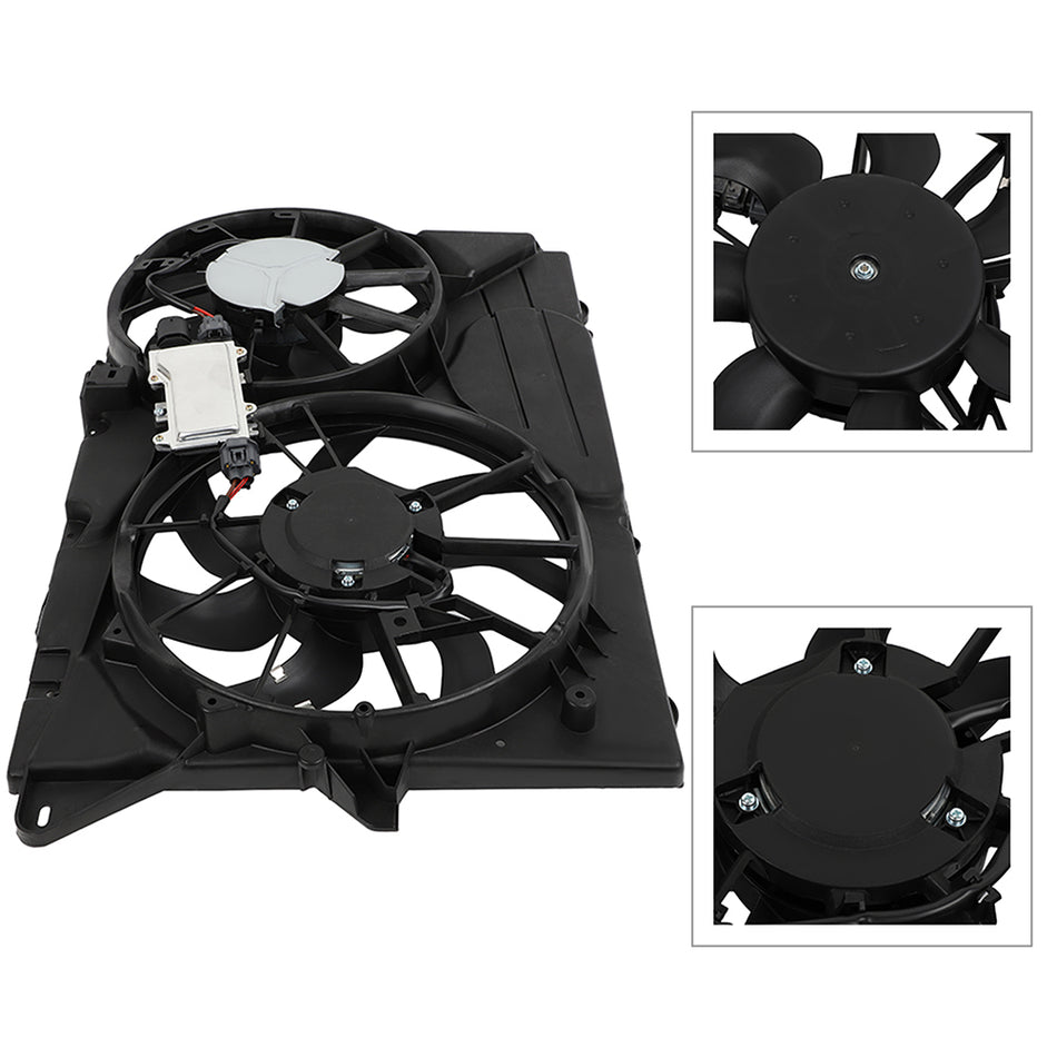 Radiator Condenser Cooling Fan Assembly For 2010-2012 Ford Flex Lincoln MKT