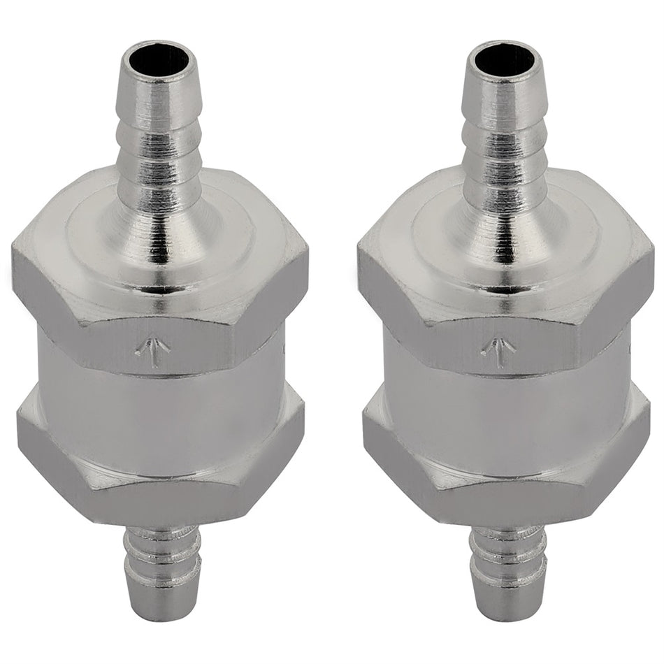 6mm 1/4inch Fuel Check Valve for Petrol/Diesel/Oil/Water with One-Way Non-Return Control, made of Aluminum Alloy