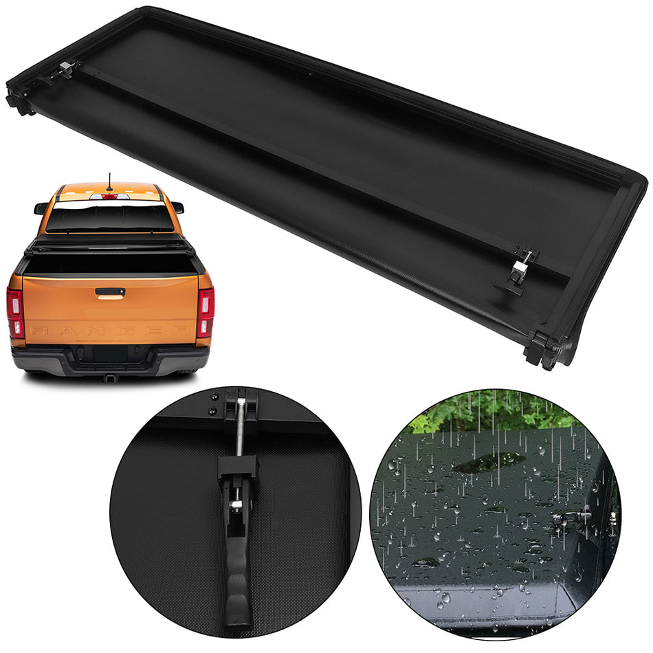 Truck Bed Tonneau Cover For 15-22 GMC Canyon Chevrolet Colorado 5ft Soft Tri-Fold