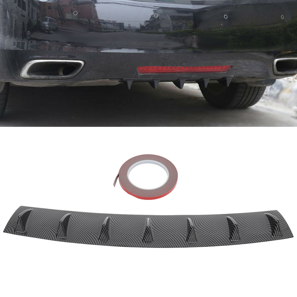 Universal Rear Lower Bumper Diffuser Fin Spoiler Lip for Honda Civic Dodge Challenger