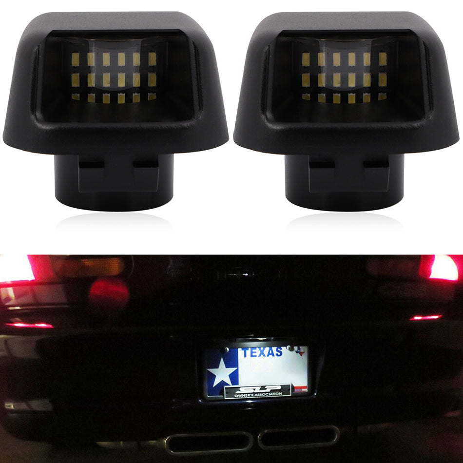 2007-2019 Nissan Frontier License Plate Light Rear Bumper Lamp Replacement 6000K White 2pcs