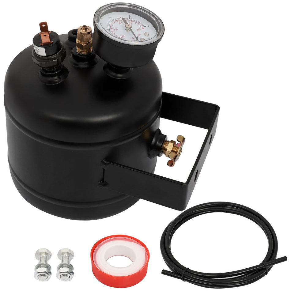 0.5 Gallon 5 Ports Air Tank Kit With Air Gauge Switch For Train/Truck Air Horn