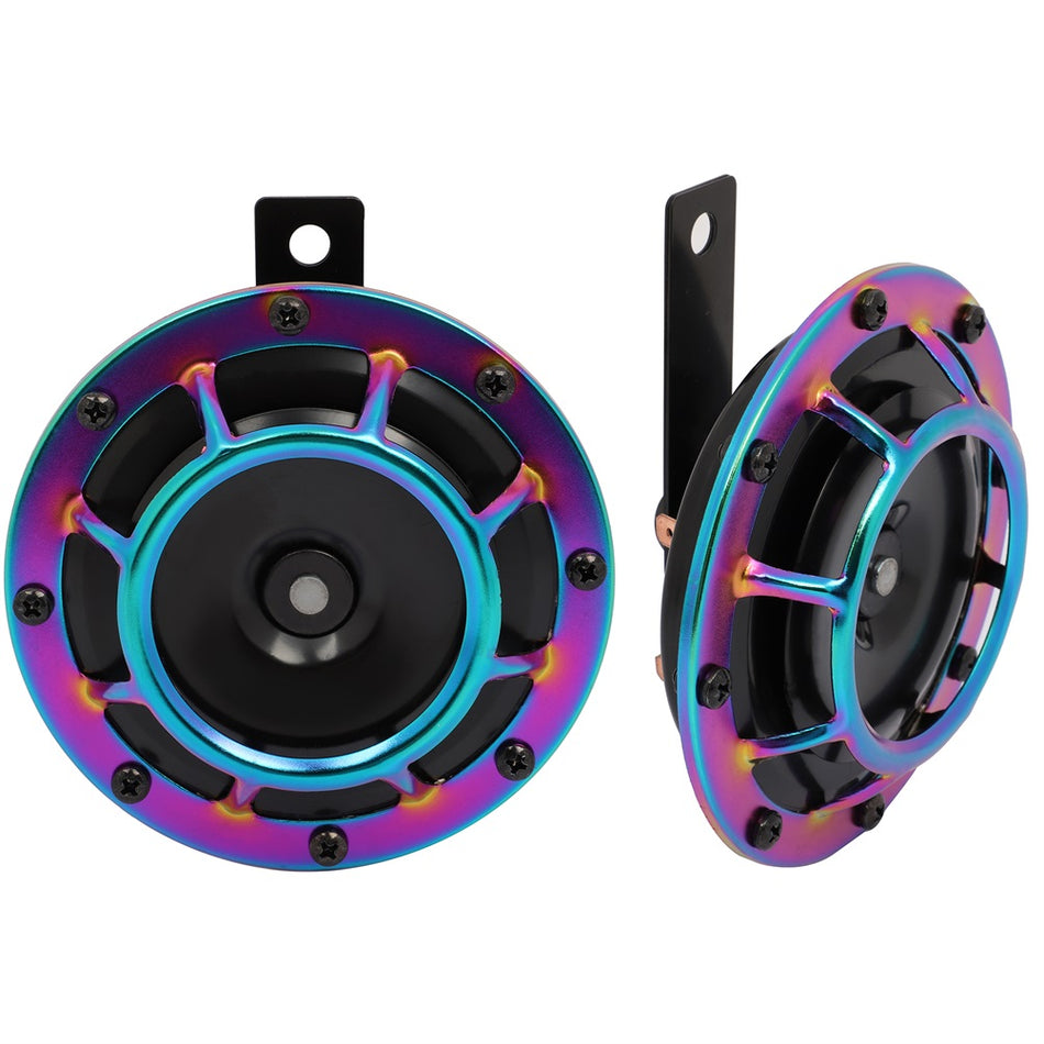 12V 115db 125 mm Purple Grill-Mount Car Horns Universal For Car SUV Truck Yacht