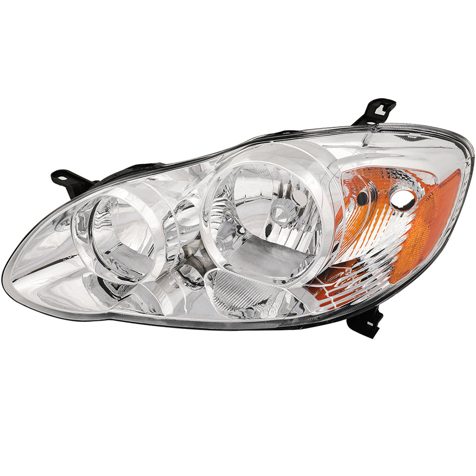 2003-2008 Toyota Corolla Headlight Assembly Driver and Passenger Side Chrome Housing