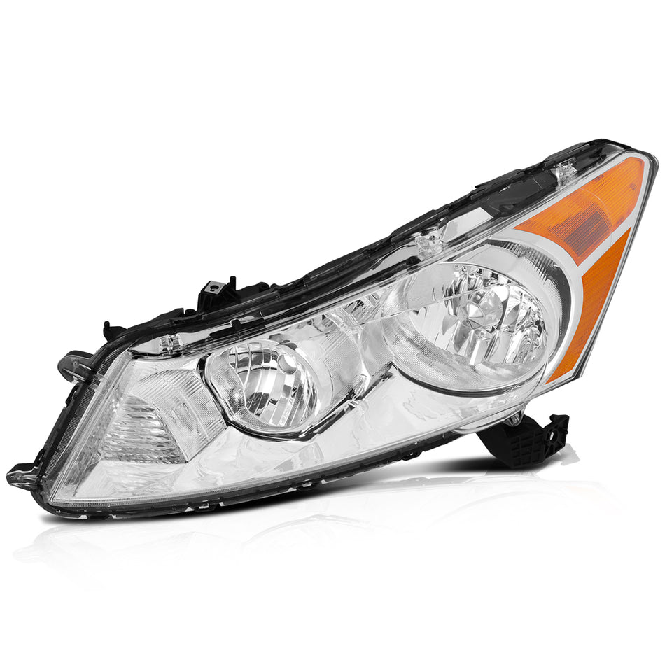 Headlight Assembly For 2008-2012 Honda Accord 4-Door Sedan Direct Replacement