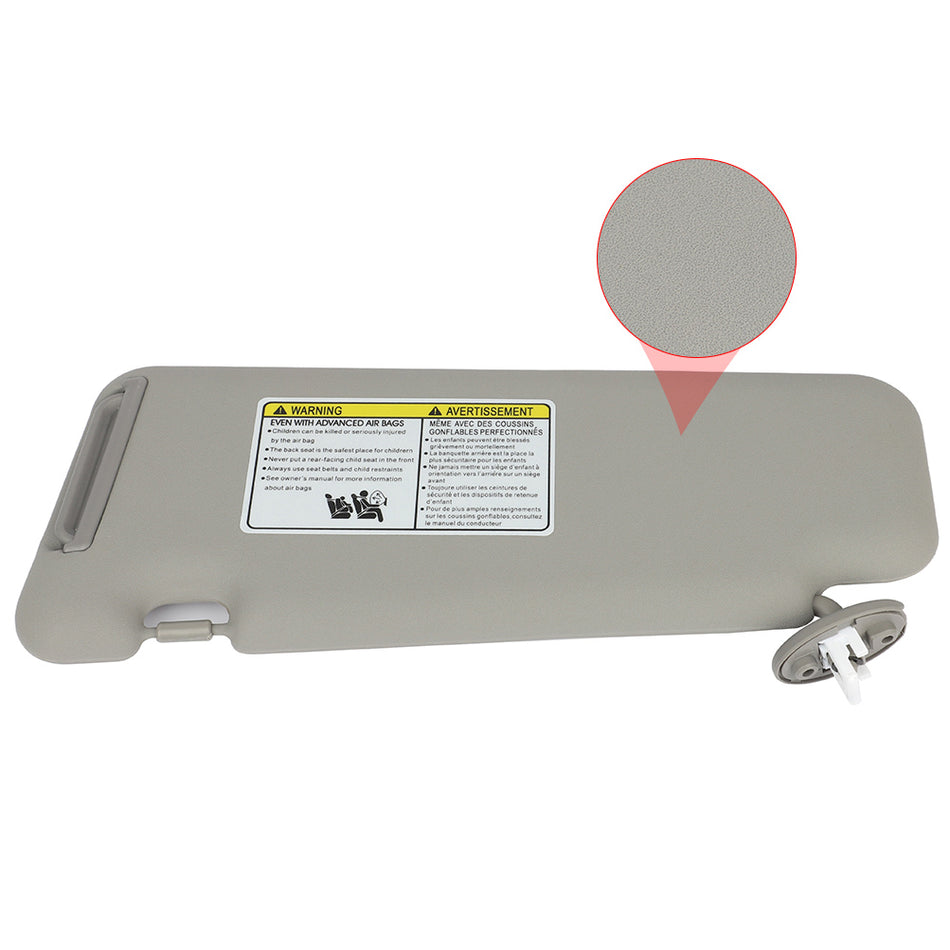For Toyota 2008-2013 Highlander Passenger Gray Sun Visor W/ Vanity Light Models