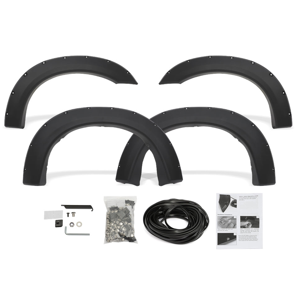 Fits Ford F250 F350 Super Duty 1999-2007 Fender Flares Pocket Style PP Textured