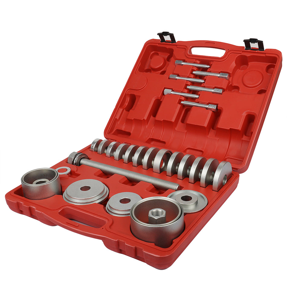 31Pcs Front Wheel Drive Hub Bearing Puller Remover Install Removal Tool Kit Set