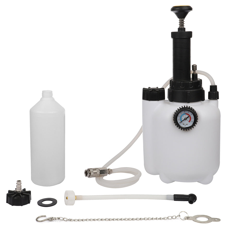 3L Manual Brake Clutch Fluid Bleeder Bleeding Tool with Universal Adapter