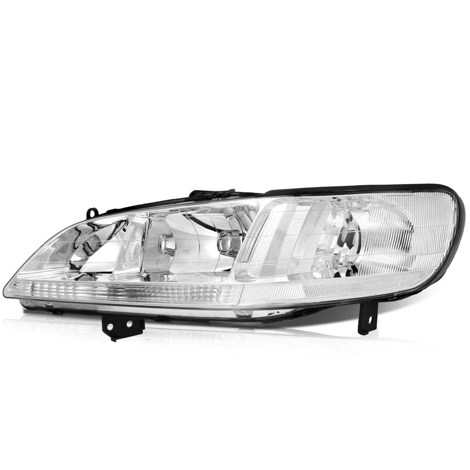 1998-2002 Honda Accord Headlight Assembly Driver and Passenger Side Chrome Housing