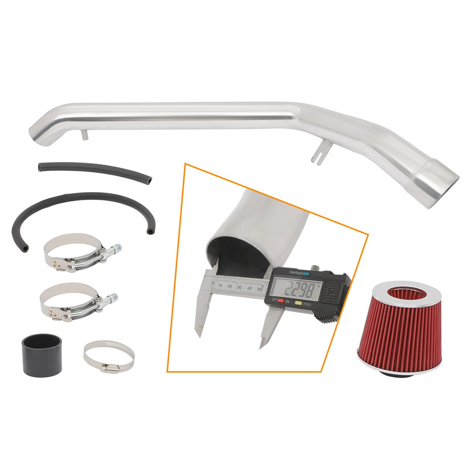 92-95 Honda Civic 93-97 Honda Civic del Sol 1.5L/1.6L Cold Air Intake Aluminum Tube System Filter Kit