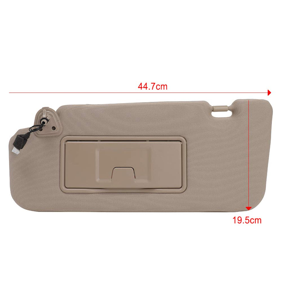 Sun Visor + Lamp Tan Left Driver side For Nissan Murano 2006-2008 96401-CC22B