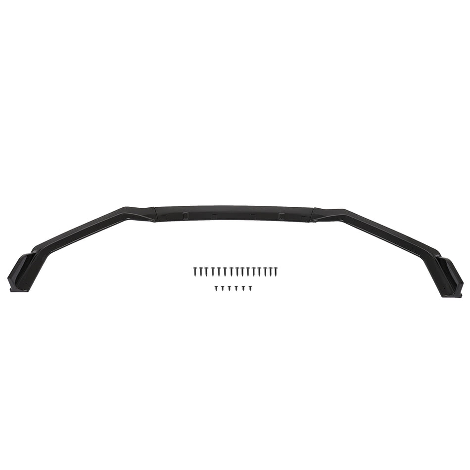 2018-2020 Infiniti Q50 Sport 3 Pieces Glossy Black Front Bumper Spoiler Lip - 3PCS