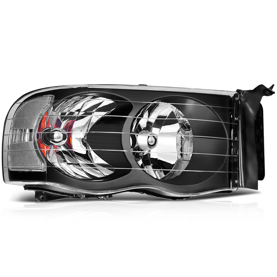 Fits 02-05 Dodge Ram 1500 2500 3500 Front Headlights Assembly Left + Right Sides