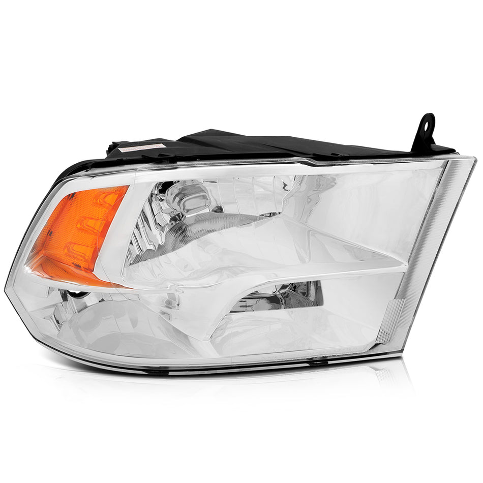 2010 Dodge Ram 1500 2500 3500 Headlights Assembly Driver and Passenger Side Chrome Housing