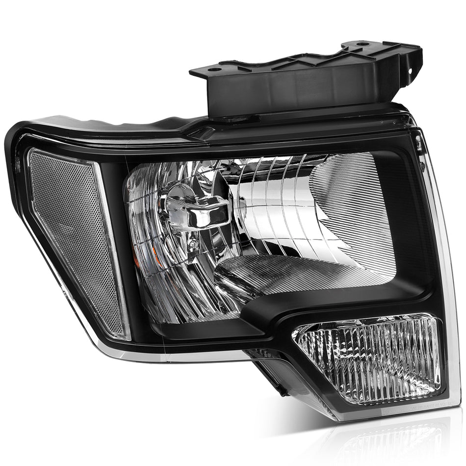 Fits 2009-2014 Ford F150 Front Headlight Assembly Left + Right Sides Set