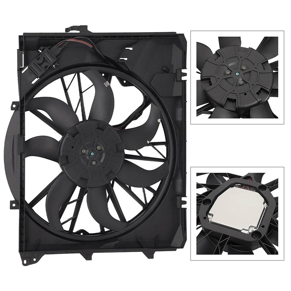 Radiator Cooling Fan Assembly For 2008 2009 2010 2011 2012 2013 BMW 128I