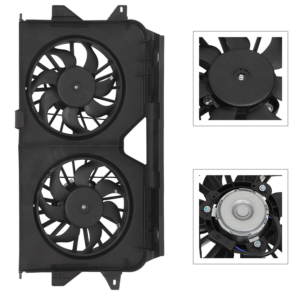 Radiator Condenser Cooling Fan Assembly For 2005-2007 Chrysler Town & Country
