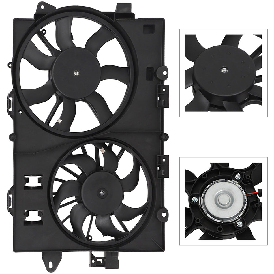 Radiator Condenser Cooling Fan Assembly For 2006 2007 2008 Pontiac Torrent