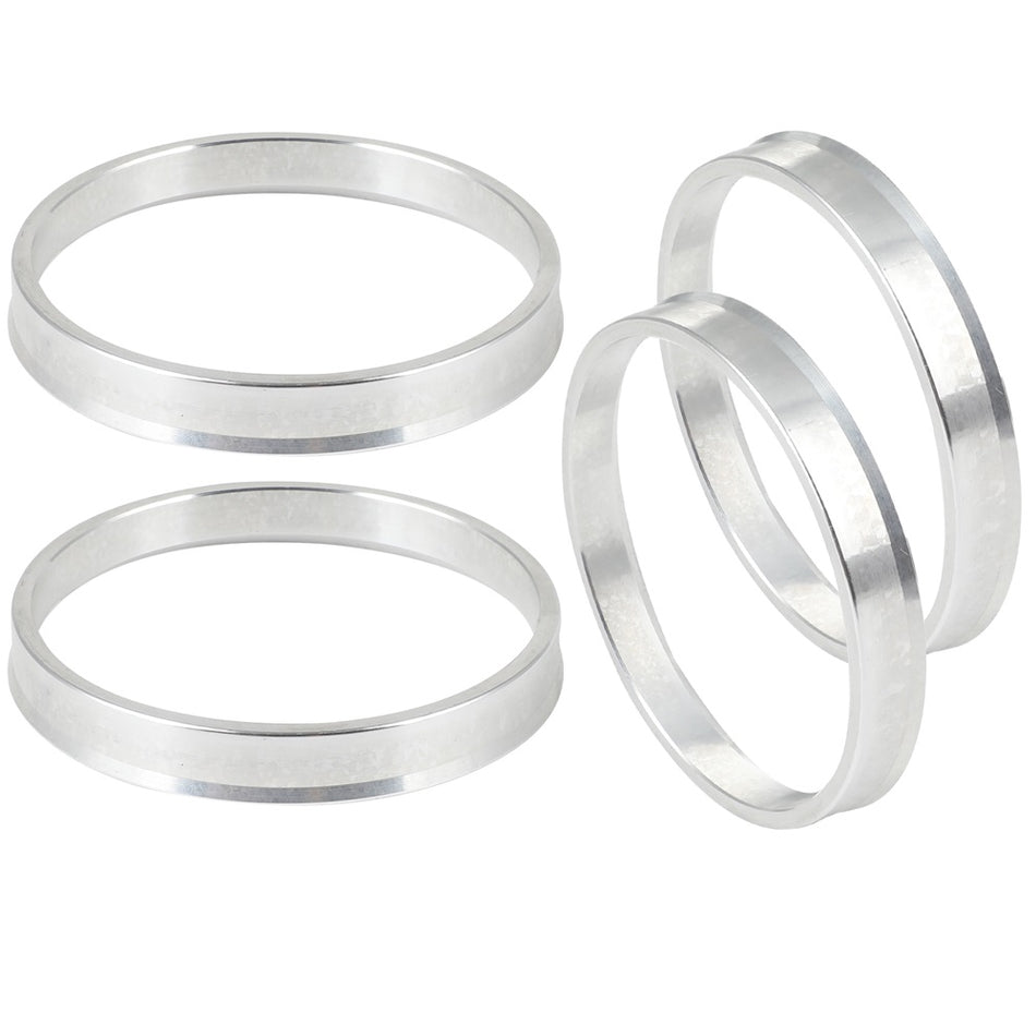 Wheel Hub Centric Rings ID-67.1 OD-73.1 mm Aluminium Silver 4 pcs