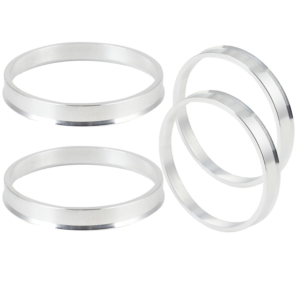 Wheel Hub Centric Rings ID-67.1 OD-72.6 mm Aluminium Silver 4 pcs