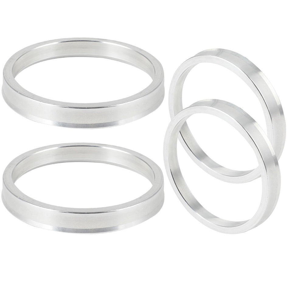 Wheel Hub Centric Rings ID-64.1 OD-73.1 mm Aluminium Silver 4 pcs