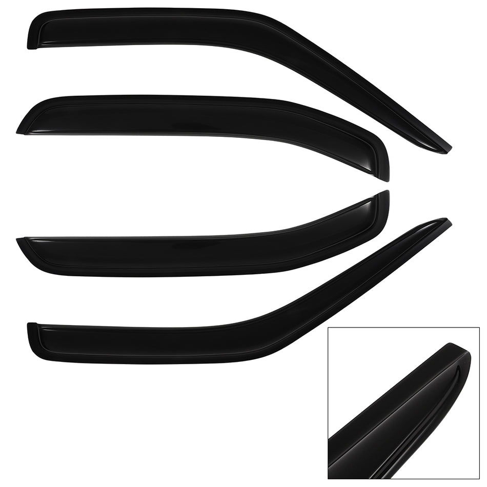 Window Visor Vent Rain Shades Guards Deflectors For 2000-2004 Nissan Xterra