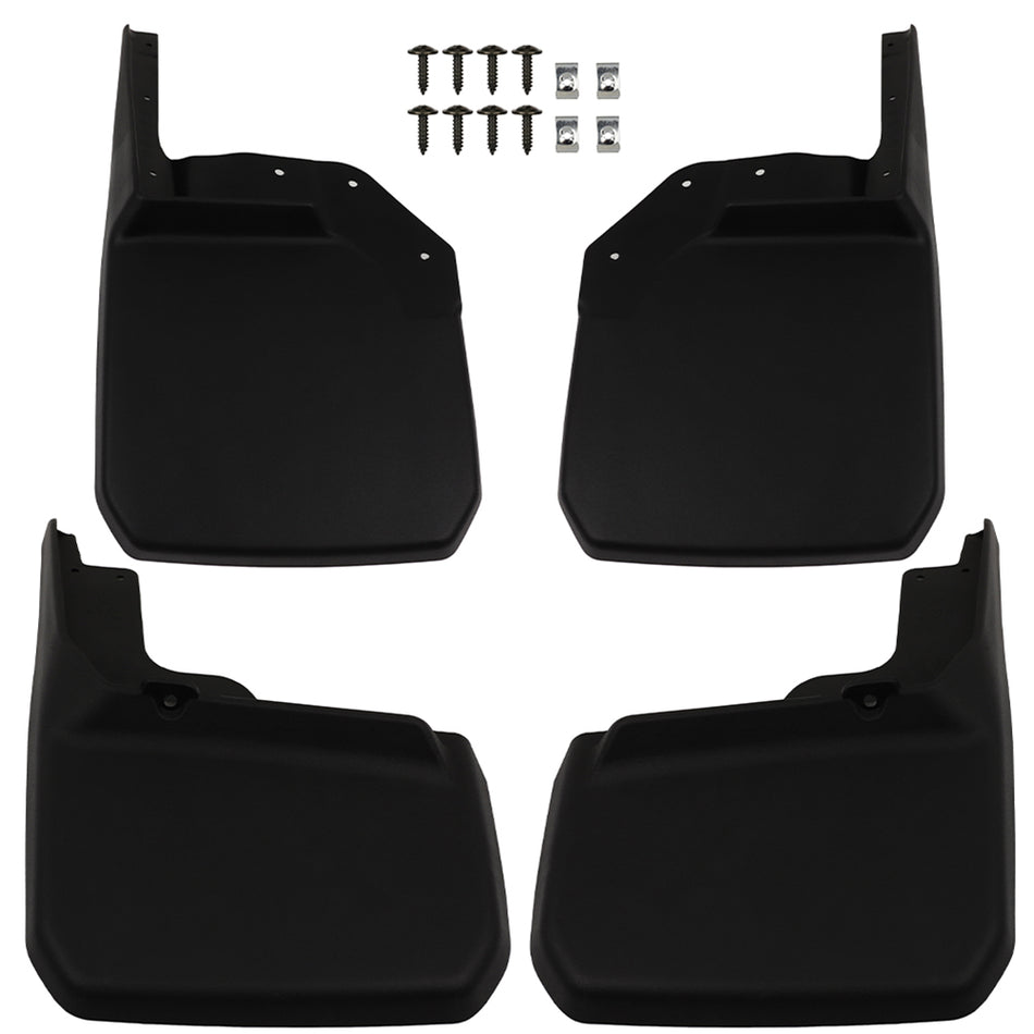 4x Splash Guards Fits 2007 2018 Jeep JK Wrangler Rubicon Fender Flares Mud Flaps