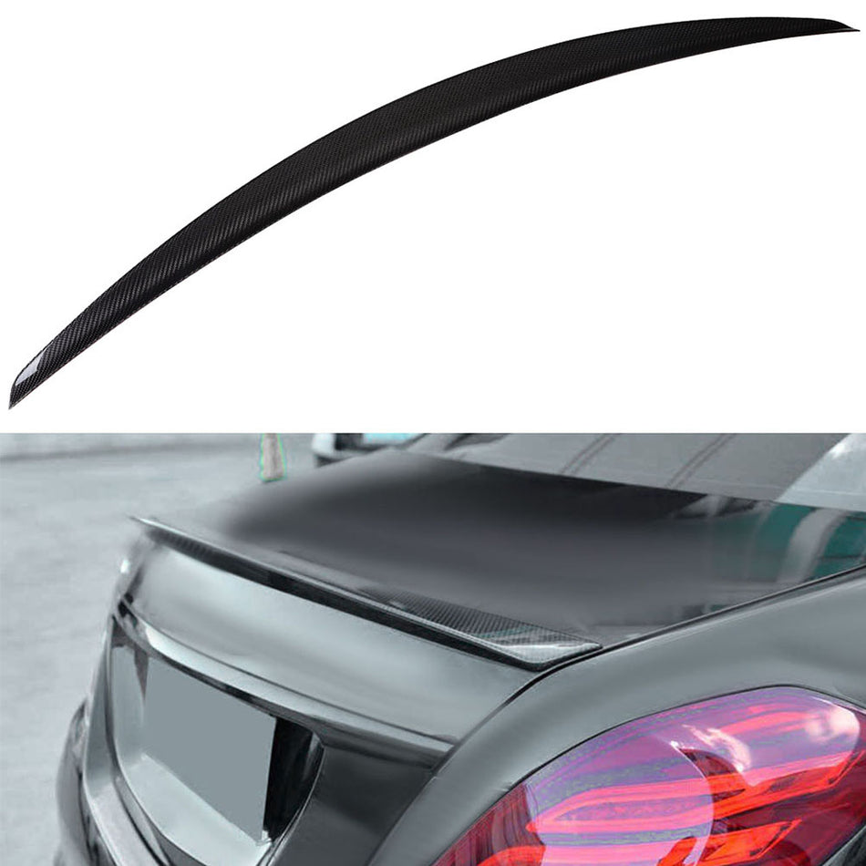 Fits 13-20 Mercedes Benz W222 S-Class 4Dr Carbon Fiber Rear Trunk Spoiler