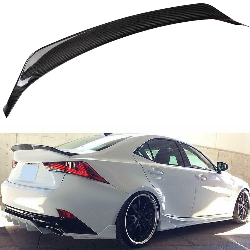 Fits 12-19 Lexus IS200 IS250 IS350 IS300 Real Carbon Fiber Trunk Spoiler Wing