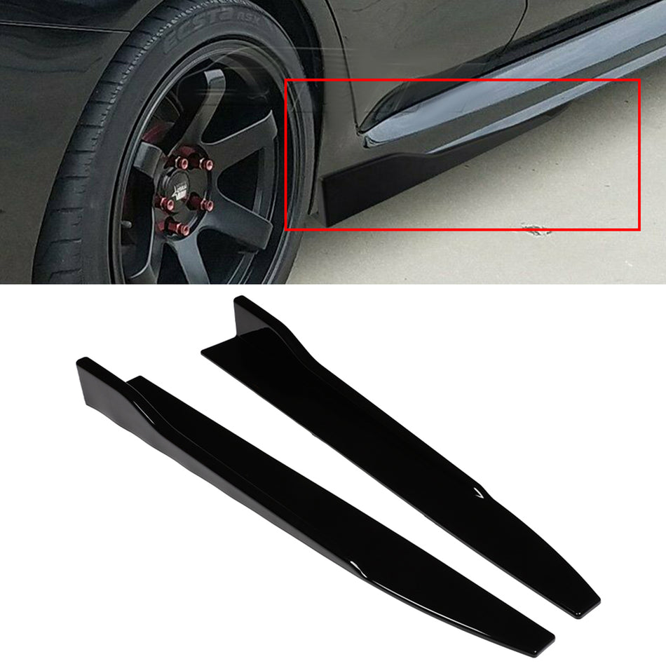 31inch Universal Gloss Black Side Skirt Rocker Splitters Winglet Canard Diffuser