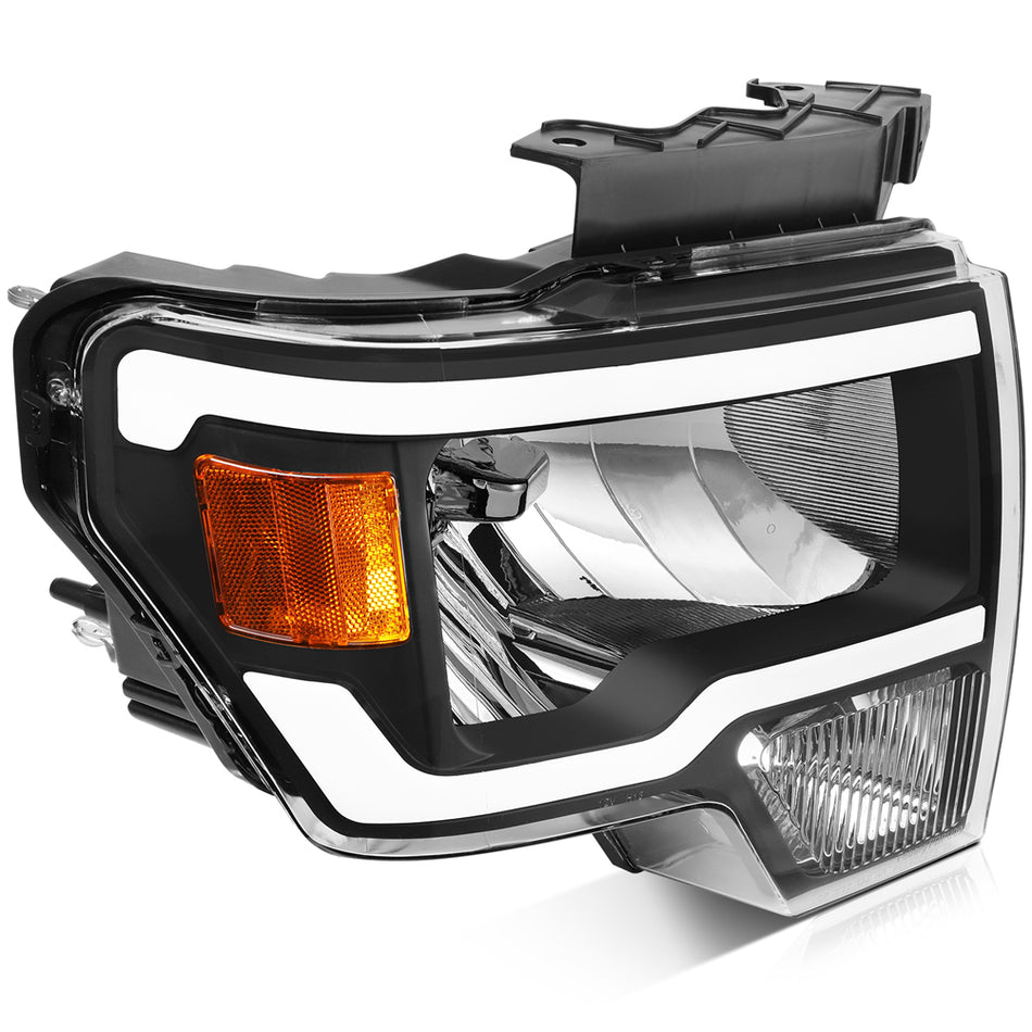 For 2009-2014 Ford F150 Front LED DRL Headlight Assembly Pair