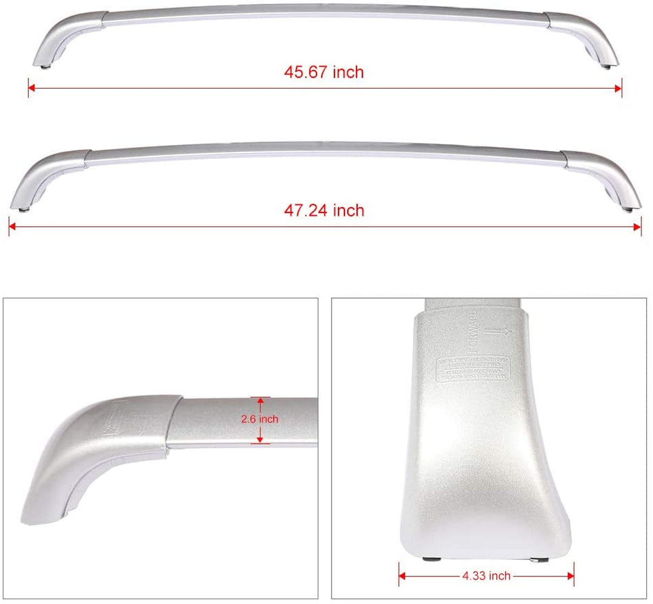 Aluminum Roof Rack Cross Bars For 2014-2019 Toyota Highlander Car Top Carrier