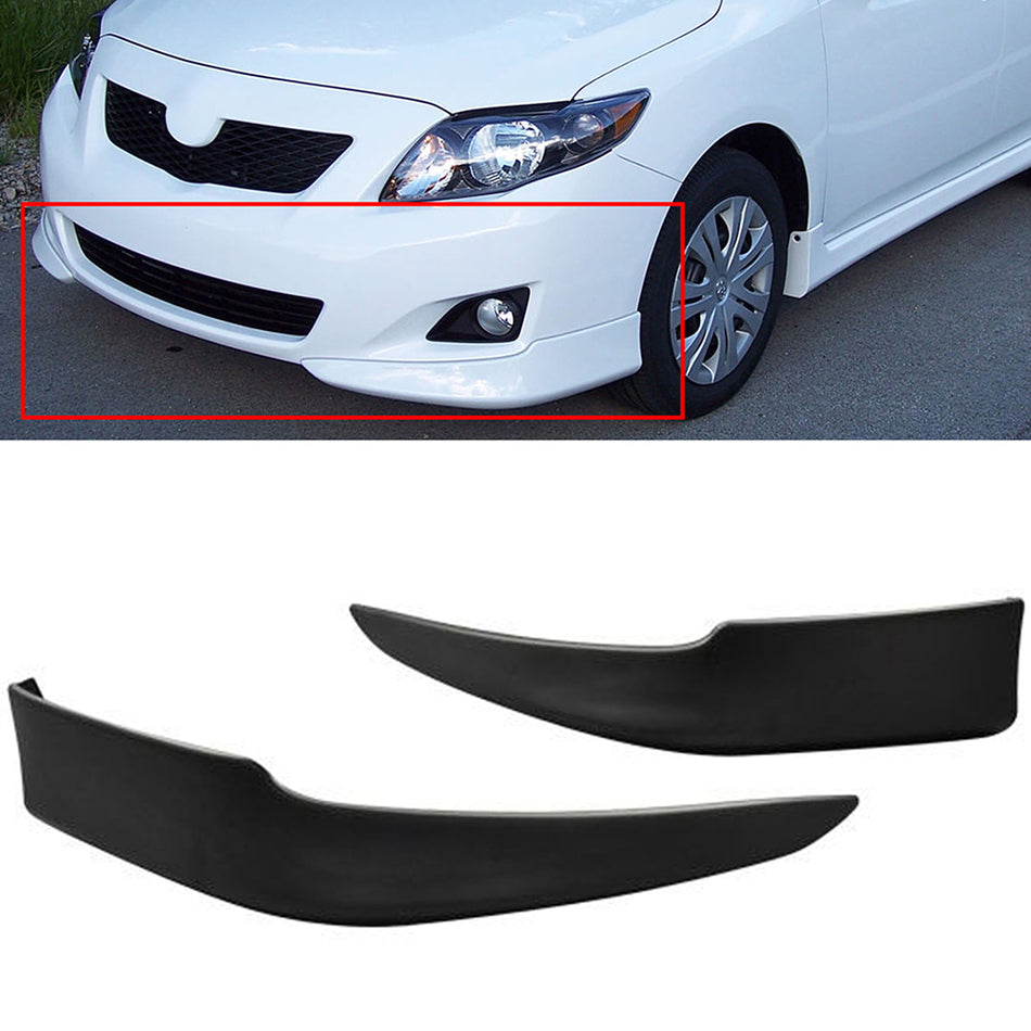 For 2009 2010 Toyota Corolla Front Lower Body Kit Bumper Lips Spoiler Left&Right