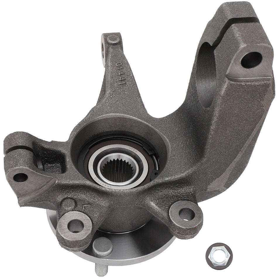 Front Driver Side Wheel Bearing And Hub Knuckle Assembly Fits Ford Focus LK003