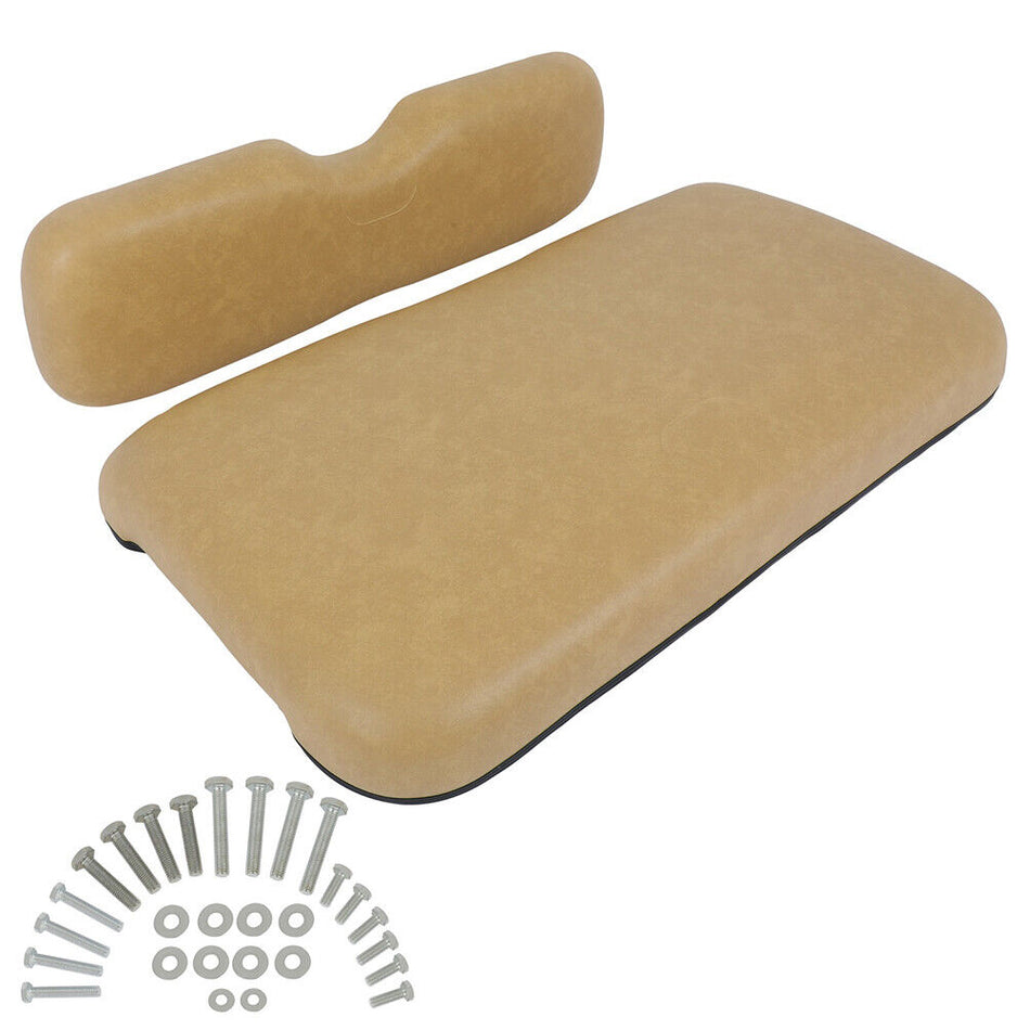 Golf Cart Cushion Seat For Club Car DS Front Seat Bottom & Back Tan