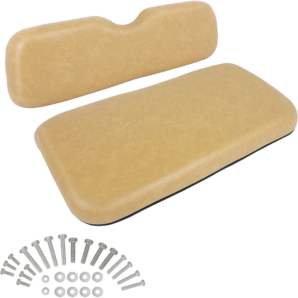 Front Cushions Set Replacement Seat For Golf Cart Bottom & Back Tan
