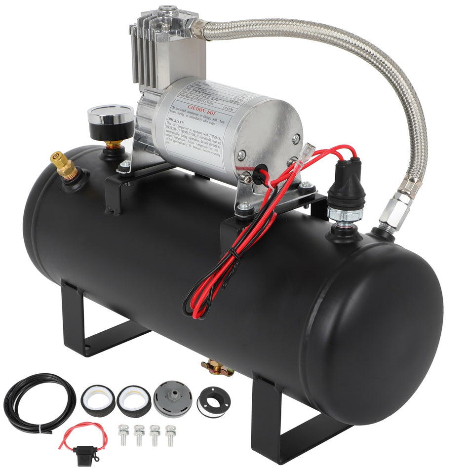 1.5 Gal Air Tank 150 Psi Compressor Onboard System Kit For Train Air Horn 12V