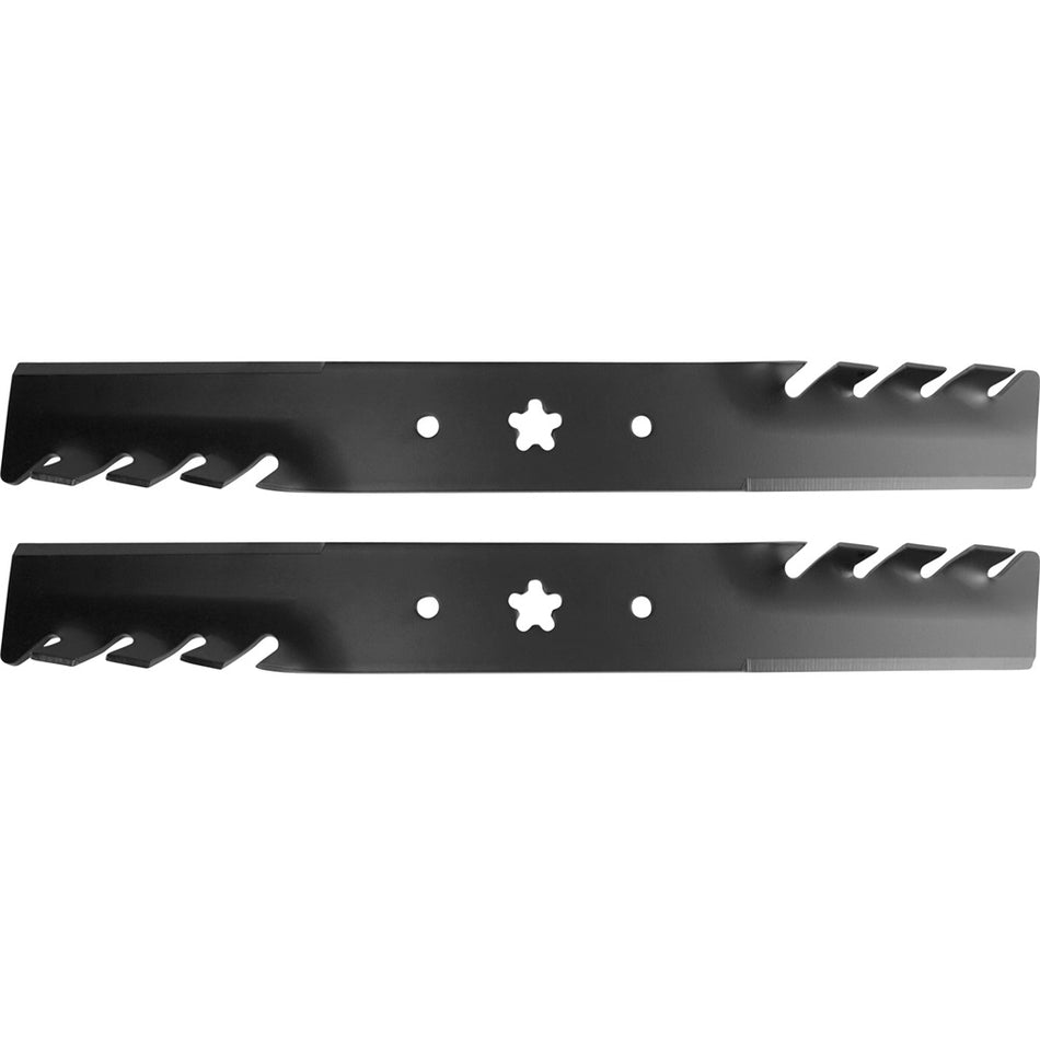 2Pk Toothed Mulching Mower Blades For Craftsman 127842 134148 138497 38 inch Deck