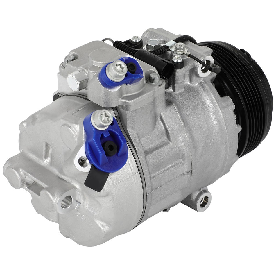 AC Compressor with 6-Groove Pulley for BMW 328i 328i xDrive E83 X3 3.0L